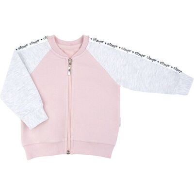 Dziewczęca bluza dresowa bomberka pudrowa Nicol,r.80 Dziewczęca bluza dresowa bomberka pudrowa Nicol,r.80