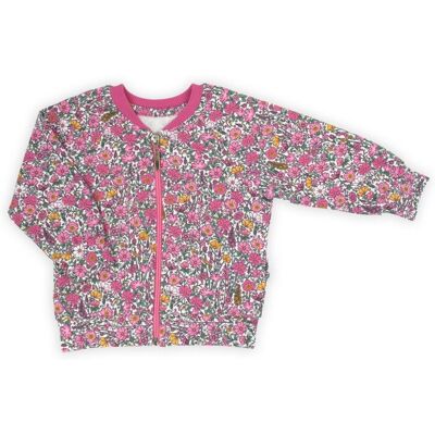 Dziewczęca bluza dresowa bomberka w kwiatki różowa Nicol,r.80 Dziewczęca bluza dresowa bomberka w kwiatki różowa Nicol,r.80