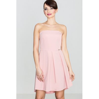 FIGL Elegancka gorsetowa sukienka z odkrytymi plecami Róż r. L FIGL Elegancka gorsetowa sukienka z odkrytymi plecami Róż r. L