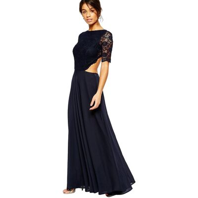 sarcia.eu Elegancka, granatowa sukienka maxi John Zack M sarcia.eu Elegancka, granatowa sukienka maxi John Zack M