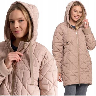 ELEGANCKA KURTKA DAMSKA PRZEJŚCIOWA Z KAPTUREM CIEPŁA JESIEŃ MORAJ XXL/3XL BEIGE ELEGANCKA KURTKA DAMSKA PRZEJŚCIOWA Z KAPTUREM CIEPŁA JESIEŃ MORAJ XXL/3XL BEIGE