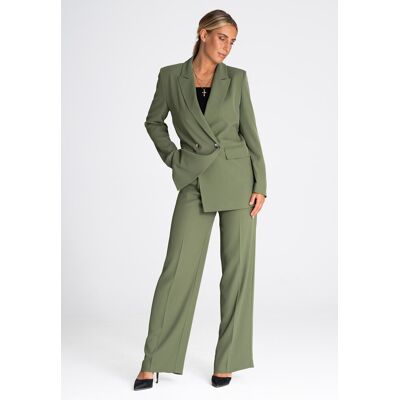 FIGL Elegancka MARYNARKA damska z podszewką DWURZĘDOWA oliwkowa L FIGL Elegancka MARYNARKA damska z podszewką DWURZĘDOWA oliwkowa L