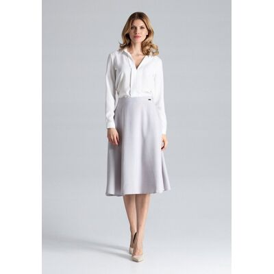 FIGL Elegancka SPÓDNICA rozkloszowana KRYTY ZAMEK szara XL FIGL Elegancka SPÓDNICA rozkloszowana KRYTY ZAMEK szara XL
