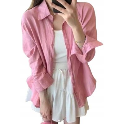 inna (Inny) Elegancka Stylowa Modna Koszula Damska Guziki Luźna Różowa L inna (Inny) Elegancka Stylowa Modna Koszula Damska Guziki Luźna Różowa L