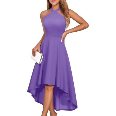 Inny producent Elegancka Sukienka Koktajlowa Vintage Rozkloszowana Lawendowa M Inny producent Elegancka Sukienka Koktajlowa Vintage Rozkloszowana Lawendowa M