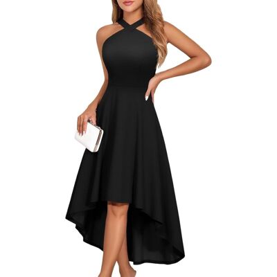 Inny producent Elegancka Sukienka Midi Koktajlowa Wieczorowa Okolicznościowa Czarna M Inny producent Elegancka Sukienka Midi Koktajlowa Wieczorowa Okolicznościowa Czarna M