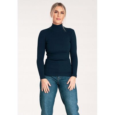 FIGL Elegancki damski golf bluzka - sweter golf damski - M1058 Granatowy r. S FIGL Elegancki damski golf bluzka - sweter golf damski - M1058 Granatowy r. S
