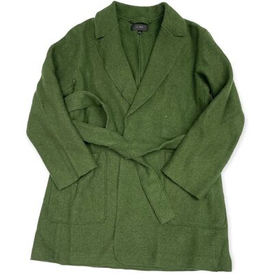 Inny producent Elegancki płaszcz damski zielony J. CREW S Inny producent Elegancki płaszcz damski zielony J. CREW S