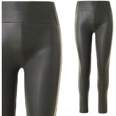 Eleganckie Legginsy Damskie Getry W Imitujące Skórę Wysoki Stan Moraj Xl Eleganckie Legginsy Damskie Getry W Imitujące Skórę Wysoki Stan Moraj Xl