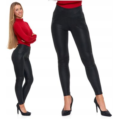 Eleganckie Legginsy Damskie Getry W Stylu Skórzanym Wysoki Stan Moraj L Eleganckie Legginsy Damskie Getry W Stylu Skórzanym Wysoki Stan Moraj L