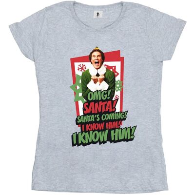 Elf Damska Bawełniana Koszulka OMG Santa (XL 8,5-9 / Jasnoszary) Elf Damska Bawełniana Koszulka OMG Santa (XL 8,5-9 / Jasnoszary)