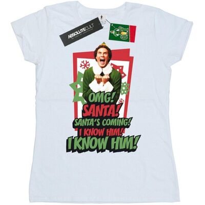 Elf Damska Bawełniana Koszulka OMG Santa (XXL (193cm) / Ciepły Biały) Elf Damska Bawełniana Koszulka OMG Santa (XXL (193cm) / Ciepły Biały)