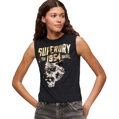 Superdry Embellished Archive Dopasowany Top na Ramiączkach Superdry Embellished Archive Dopasowany Top na Ramiączkach