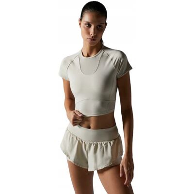 Even&Odd Even Odd Beżowy Krótki Top Sportowy z Krótkim Rękawem M Ktb Even&Odd Even Odd Beżowy Krótki Top Sportowy z Krótkim Rękawem M Ktb