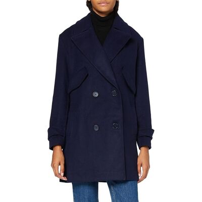 Find Women's Pea Jacket Mantel Blue Size 38 Label: M Find Women's Pea Jacket Mantel Blue Size 38 Label: M
