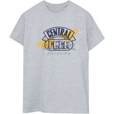 Absolute Cult Friends Damska Central Perk Boyfriend Fit T-Shirt - Szary Sportowy Absolute Cult Friends Damska Central Perk Boyfriend Fit T-Shirt - Szary Sportowy