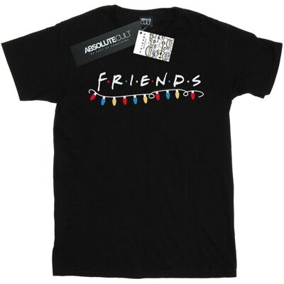 Friends Koszulka Damska / Damska Christmas Lights Cotton Boyfriend T-Shirt (M / Czarny) Friends Koszulka Damska / Damska Christmas Lights Cotton Boyfriend T-Shirt (M / Czarny)
