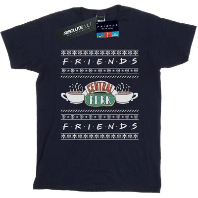 Friends Koszulka Damska / Damska Fair Isle Central Perk Cotton Boyfriend T-Shirt (3XL / Granatowy) Friends Koszulka Damska / Damska Fair Isle Central Perk Cotton Boyfriend T-Shirt (3XL / Granatowy)