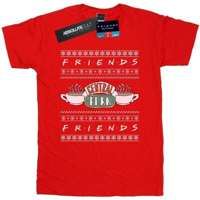 Friends Koszulka Damska / Damska Fair Isle Central Perk Cotton Boyfriend T-Shirt (L / Ciemnowiśniowy) Friends Koszulka Damska / Damska Fair Isle Central Perk Cotton Boyfriend T-Shirt (L / Ciemnowiśniowy)
