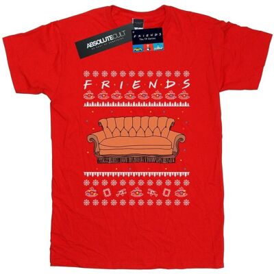 Friends Koszulka Damska / Damska Fair Isle Couch Cotton Boyfriend T-Shirt (XL 8,5-9 / Ciemnowiśniowy) Friends Koszulka Damska / Damska Fair Isle Couch Cotton Boyfriend T-Shirt (XL 8,5-9 / Ciemnowiśniowy)