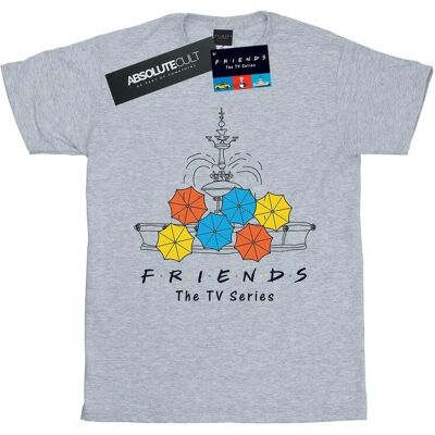 Friends Koszulka Damska / Damska Fountain And Umbrellas Cotton Boyfriend T-Shirt (S (52-55 Cm) / Jasnoszary) Friends Koszulka Damska / Damska Fountain And Umbrellas Cotton Boyfriend T-Shirt (S (52-55 Cm) / Jasnoszary)