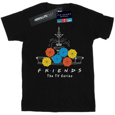 Friends Koszulka Damska / Damska Fountain And Umbrellas Cotton Boyfriend T-Shirt (XXL (193cm) / Czarny) Friends Koszulka Damska / Damska Fountain And Umbrellas Cotton Boyfriend T-Shirt (XXL (193cm) / Czarny)