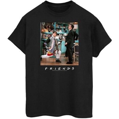 Friends Koszulka Damska / Damska Joey Lunges Cotton Boyfriend T-Shirt (3XL / Czarny) Friends Koszulka Damska / Damska Joey Lunges Cotton Boyfriend T-Shirt (3XL / Czarny)