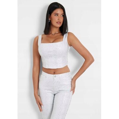 Inny producent GUESS BIAŁY TOP NA SZERSZYCH RAMIĄCZKACH Z CEKINAMI S GŁA Inny producent GUESS BIAŁY TOP NA SZERSZYCH RAMIĄCZKACH Z CEKINAMI S GŁA
