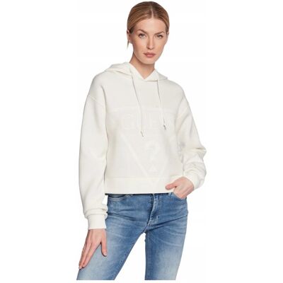 Guess Bluza Damska Z Kapturem New Alisa Hooded Sweatshirt Ecru R.Xs Guess Bluza Damska Z Kapturem New Alisa Hooded Sweatshirt Ecru R.Xs