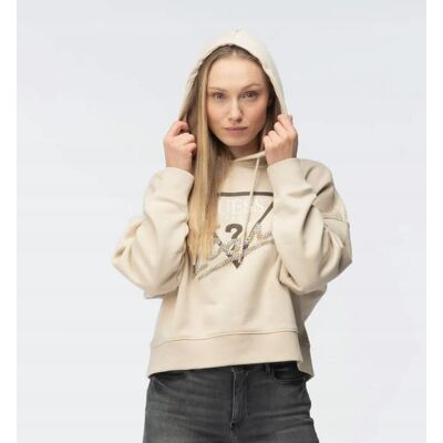 Inny producent GUESS DAMSKA BLUZA BEŻOWA Z KAPTUREM I LOGO S 1GŁA Inny producent GUESS DAMSKA BLUZA BEŻOWA Z KAPTUREM I LOGO S 1GŁA
