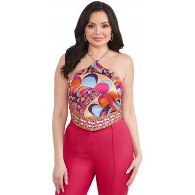 Inny producent GUESS KOLOROWY TOP WIĄZANY NA SZYI Z NADRUKIEM PLUS SIZE L 1GŁA Inny producent GUESS KOLOROWY TOP WIĄZANY NA SZYI Z NADRUKIEM PLUS SIZE L 1GŁA