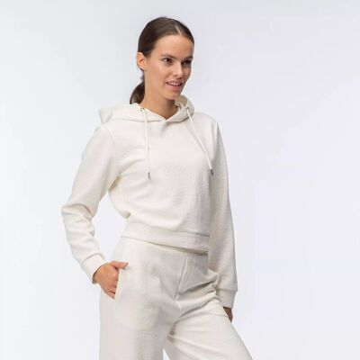Inny producent GUESS KREMOWA BLUZA DAMSKA Z KAPTUREM Z TŁOCZONYM WZOREM M 1GŁA Inny producent GUESS KREMOWA BLUZA DAMSKA Z KAPTUREM Z TŁOCZONYM WZOREM M 1GŁA