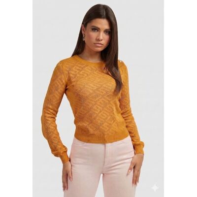 Inny producent GUESS POMARAŃCZOWY SWETER DAMSKI Z AŻUROWYM WZOREM M GGA Inny producent GUESS POMARAŃCZOWY SWETER DAMSKI Z AŻUROWYM WZOREM M GGA