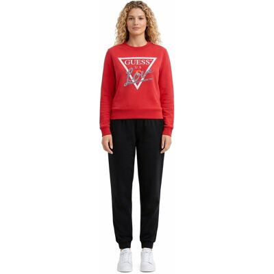 Guess W5RQ04 KB683 Czerwony Regular Fit Sweter - Kobieta Guess W5RQ04 KB683 Czerwony Regular Fit Sweter - Kobieta