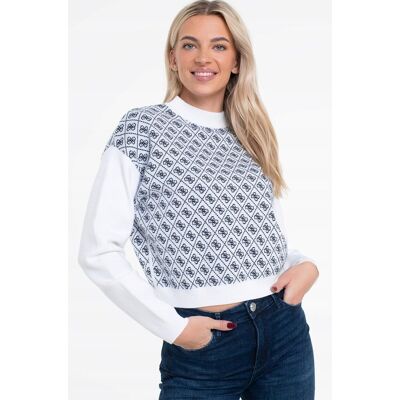 Inny producent GUESS SWETER DAMSKI WZORZYSTY BEŻOWO GRANATOWY Z GOLFEM S 1GŁA Inny producent GUESS SWETER DAMSKI WZORZYSTY BEŻOWO GRANATOWY Z GOLFEM S 1GŁA