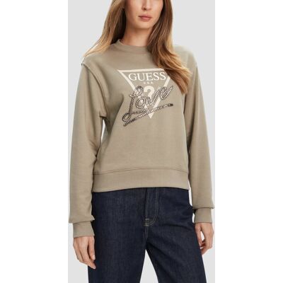 Guess Zielona damska bluza Studded Love S Guess Zielona damska bluza Studded Love S