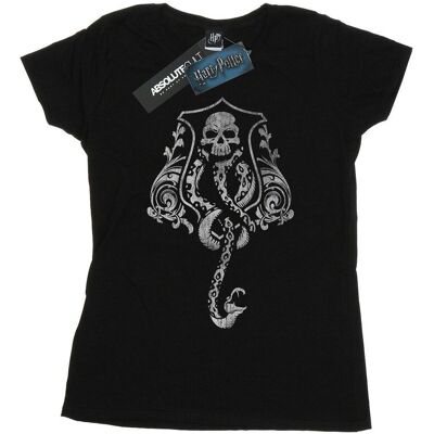 Harry Potter Damska Bawełniana Koszulka Boyfriend W Ciemnym Kolorze Mark Crest (3XL / Czarny) Harry Potter Damska Bawełniana Koszulka Boyfriend W Ciemnym Kolorze Mark Crest (3XL / Czarny)