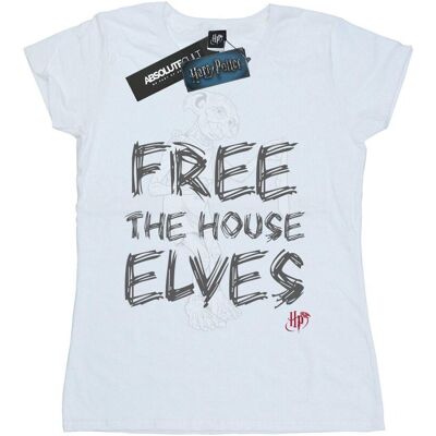 Harry Potter Damska Bawełniana Koszulka Dobby Free The House Elves (XL 8,5-9 / Ciepły Biały) Harry Potter Damska Bawełniana Koszulka Dobby Free The House Elves (XL 8,5-9 / Ciepły Biały)