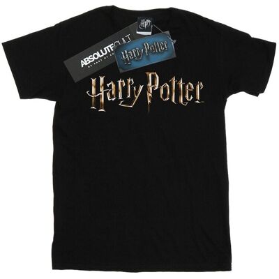 Harry Potter Damska Bawełniana Koszulka Typu Boyfriend Z Kolorowym Logo (3XL / Czarny) Harry Potter Damska Bawełniana Koszulka Typu Boyfriend Z Kolorowym Logo (3XL / Czarny)