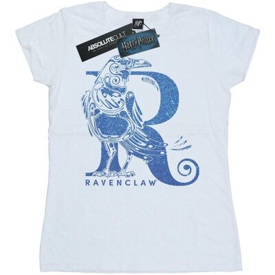 Harry Potter Damska Bawełniana Koszulka Z Brokatem Ravenclaw (XL 8,5-9 / Ciepły Biały) Harry Potter Damska Bawełniana Koszulka Z Brokatem Ravenclaw (XL 8,5-9 / Ciepły Biały)