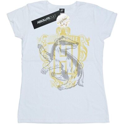 Harry Potter Damska Bawełniana Koszulka Z Herbem Borsuka Hufflepuff (XXL (193cm) / Ciepły Biały) Harry Potter Damska Bawełniana Koszulka Z Herbem Borsuka Hufflepuff (XXL (193cm) / Ciepły Biały)