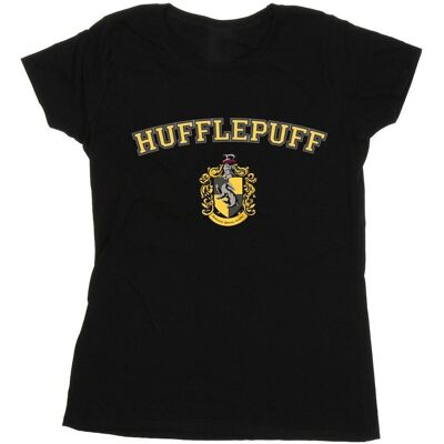Harry Potter Damska Bawełniana Koszulka Z Herbem Hufflepuffu (S (52-55 Cm) / Czarny) Harry Potter Damska Bawełniana Koszulka Z Herbem Hufflepuffu (S (52-55 Cm) / Czarny)