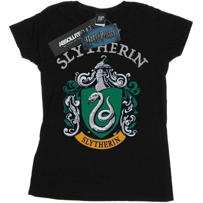 Harry Potter Damska Bawełniana Koszulka Z Herbem Slytherinu (S (52-55 Cm) / Czarny) Harry Potter Damska Bawełniana Koszulka Z Herbem Slytherinu (S (52-55 Cm) / Czarny)