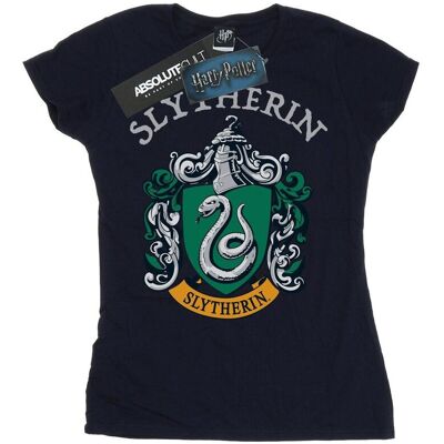 Harry Potter Damska Bawełniana Koszulka Z Herbem Slytherinu (S (52-55 Cm) / Granatowy) Harry Potter Damska Bawełniana Koszulka Z Herbem Slytherinu (S (52-55 Cm) / Granatowy)