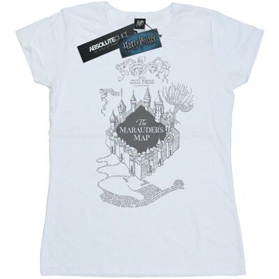 Harry Potter Damska Bawełniana Koszulka Z Mapą Marudera (M / Ciepły Biały) Harry Potter Damska Bawełniana Koszulka Z Mapą Marudera (M / Ciepły Biały)