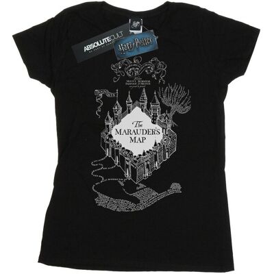 Harry Potter Damska Bawełniana Koszulka Z Mapą Marudera (S (52-55 Cm) / Czarny) Harry Potter Damska Bawełniana Koszulka Z Mapą Marudera (S (52-55 Cm) / Czarny)