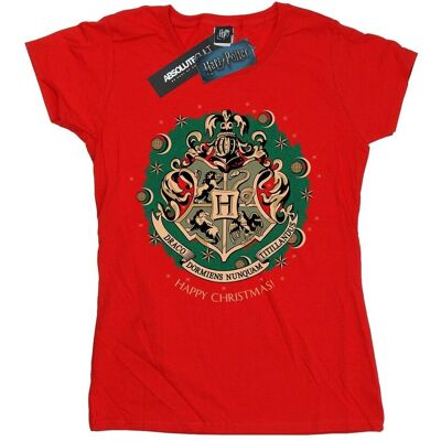Harry Potter Damska Bawełniana Koszulka Z Wieńcem Bożonarodzeniowym (XXL (193cm) / Ciemnowiśniowy) Harry Potter Damska Bawełniana Koszulka Z Wieńcem Bożonarodzeniowym (XXL (193cm) / Ciemnowiśniowy)