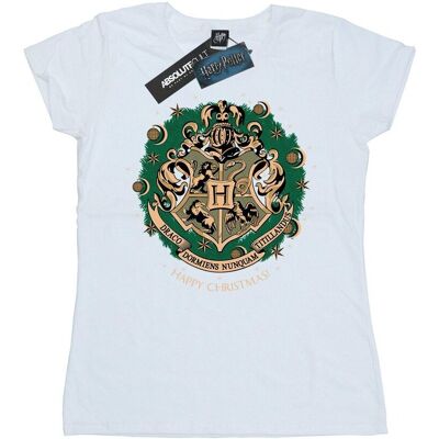 Harry Potter Damska Bawełniana Koszulka Z Wieńcem Bożonarodzeniowym (XXL (193cm) / Ciepły Biały) Harry Potter Damska Bawełniana Koszulka Z Wieńcem Bożonarodzeniowym (XXL (193cm) / Ciepły Biały)