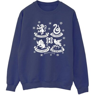 Harry Potter Damska Bluza Świąteczna Z Ikonami Domu (XL 8,5-9 / Granatowy) Harry Potter Damska Bluza Świąteczna Z Ikonami Domu (XL 8,5-9 / Granatowy)