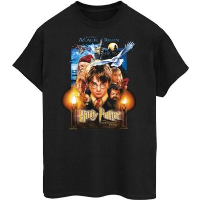 Harry Potter Damska / Damska Bawełniana Koszulka Boyfriend Z Plakatem The Sorcerer's Stone (M / Czarny) Harry Potter Damska / Damska Bawełniana Koszulka Boyfriend Z Plakatem The Sorcerer's Stone (M / Czarny)